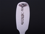 Rare set of three Irish Victorian fiddle pattern sterling silver salt shovels