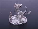 A Victorian heraldic sterling silver paperweight