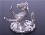 A Victorian heraldic sterling silver paperweight