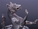A Victorian heraldic sterling silver paperweight