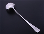 A fine George III sterling silver scallop shell ladle