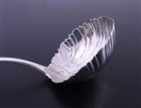 A fine George III sterling silver scallop shell ladle