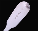 A Victorian fiddle pattern sterling silver table spoon