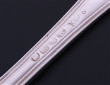 A set of 12 William IV King's pattern sterling silver table spoons