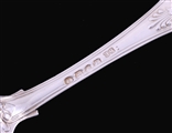 A set of 12 William IV King's pattern sterling silver table forks