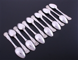 A set of twelve George IV King's pattern sterling silver tea spoons