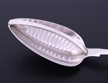 An Irish George III fiddle pattern sterling silver sifting spoon