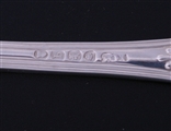 A set of four William IV King's pattern sterling silver sauce ladles