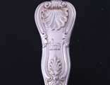 A set of four William IV King's pattern sterling silver sauce ladles