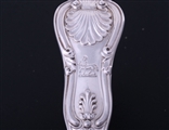 A pair of William IV King's pattern sterling silver basting spoons