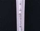 A pair of William IV King's pattern sterling silver basting spoons