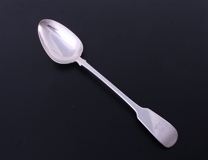 A Victorian fiddle pattern sterling silver basting spoon