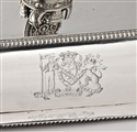 NELSON: Highly important and historic George III armorial silver entree dish and cover presented to Admiral Lord Nelson by Lloyd's Coffee House after the battle of the Nile.