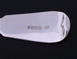 A Scottish Victorian fiddle pattern sterling silver sauce ladle