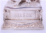 NELSON: A fine and rare Edwardian silver model of Admiral Lord Nelson