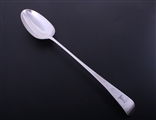A fine large George III Old English pattern sterling silver basting spoon