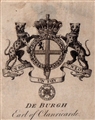 An early 18th century irish bookplate for De Burgh, Earl of Clanricarde
