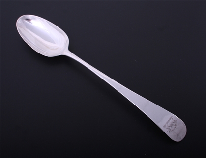 A George II Old English pattern sterling silver basting spoon