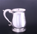 A fine and large provincial George II sterling silver mug