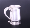 A fine and large provincial George II sterling silver mug