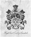 A late 19th century bookplate for 5th Earl of Lonsdale (The Yellow Earl