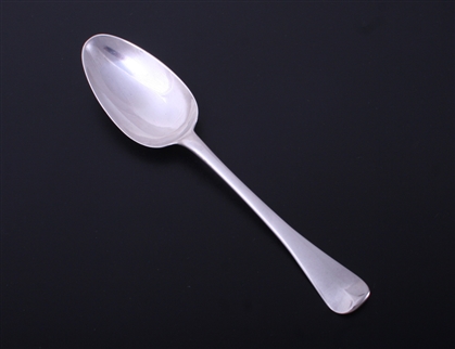 A George II Hanoverian pattern sterling silver table spoon