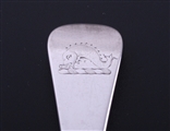 A George II Hanoverian pattern sterling silver table spoon
