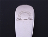 A set of ten George III fiddle pattern sterling silver tea spoons