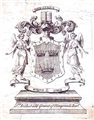An 18th century armorial bookplate for Grant