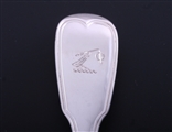 PAUL STORR: A George III fiddle and thread pattern sterling silver table spoon