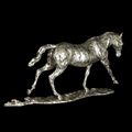 A fine sterling silver model of a horse 