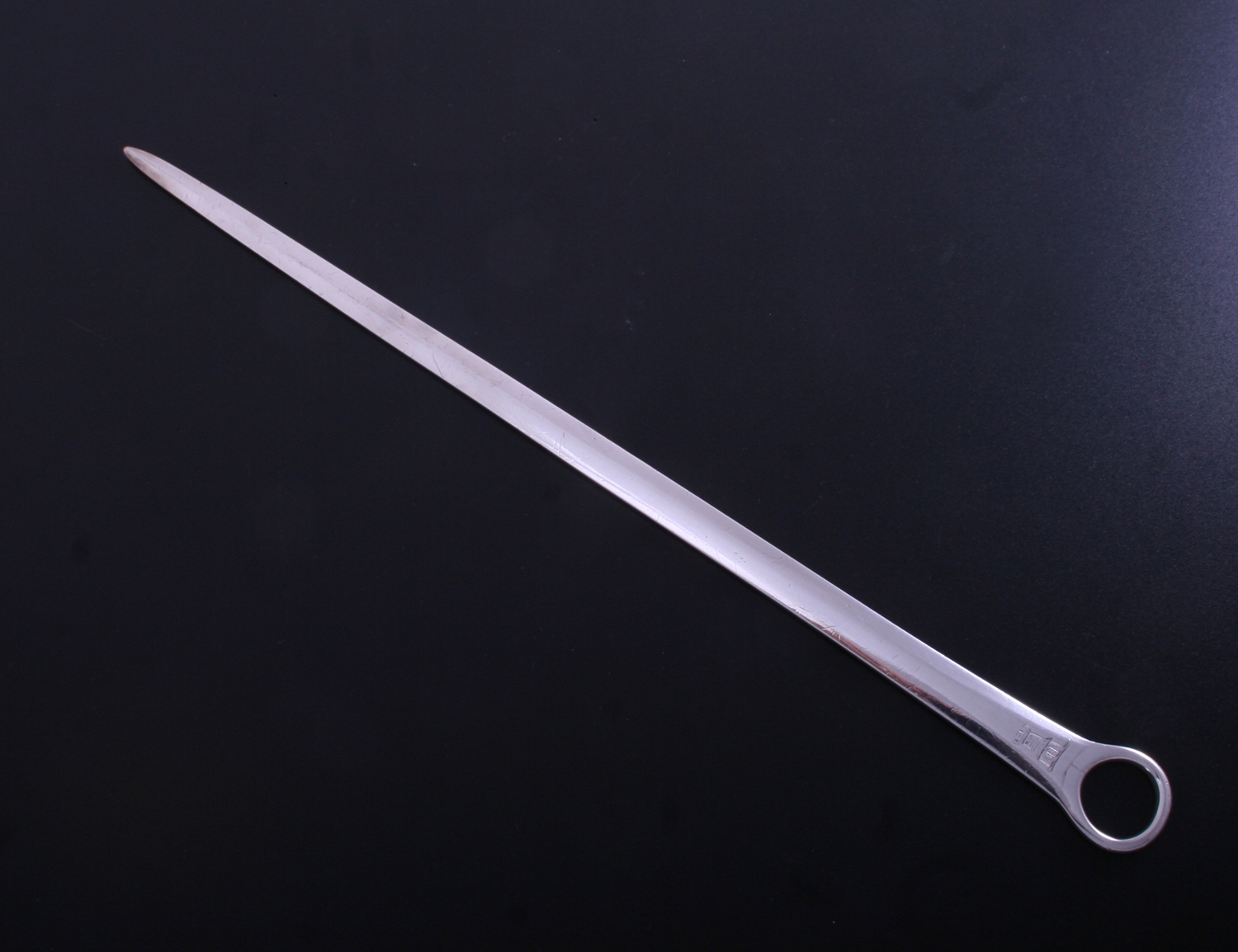 A III sterling silver meat skewer