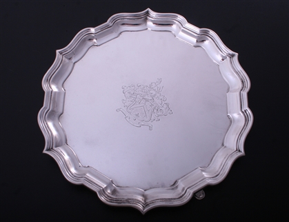 A Victorian sterling silver small salver