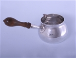 A fine George I Britannia standard silver brandy pan