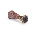 A fine George III gold, porphyry and amethyst seal