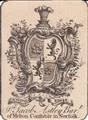 An 18th century armorial bookplate for Sir Jacob Astley