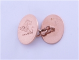 A pair of Edwardian 9ct rose gold gentleman's cufflinks