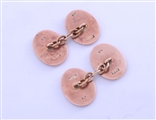 A pair of Vintage 9ct gold and enamel Old Etonian cufflinks