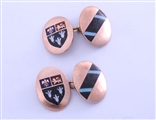 A pair of Vintage 9ct gold and enamel Old Etonian cufflinks