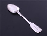 A Victorian provincial fiddle pattern sterling silver table spoon