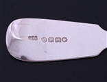 A Victorian provincial fiddle pattern sterling silver table spoon