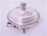 A pair of George IV Old Sheffield silver plate vegetable dishes and covers