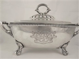 A fine George III sterling silver sauce tureen and cover