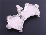 A George II sterling silver snuffer's tray