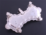 A George II sterling silver snuffer's tray