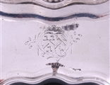 A George II sterling silver snuffer's tray