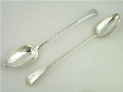Pair Old English Basting Spoons, 1784