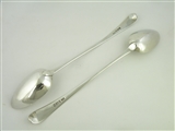 Pair Old English Basting Spoons, 1784