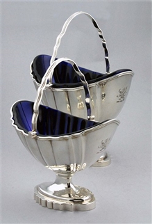 A pair of George III Swing Handled Sugar Baskets