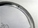 PAIR GEORGIAN GEO. III SILVER SALVERS / TRAYS LONDON 1786 (ARMS OF PICKERING)